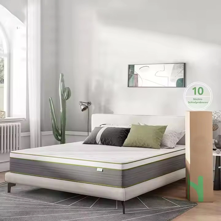 Chine usine un gros rouleau de matelas de pouce complet commander en ligne roi double gel matelas à ressorts en mousse à mémoire de forme JN-S070 1