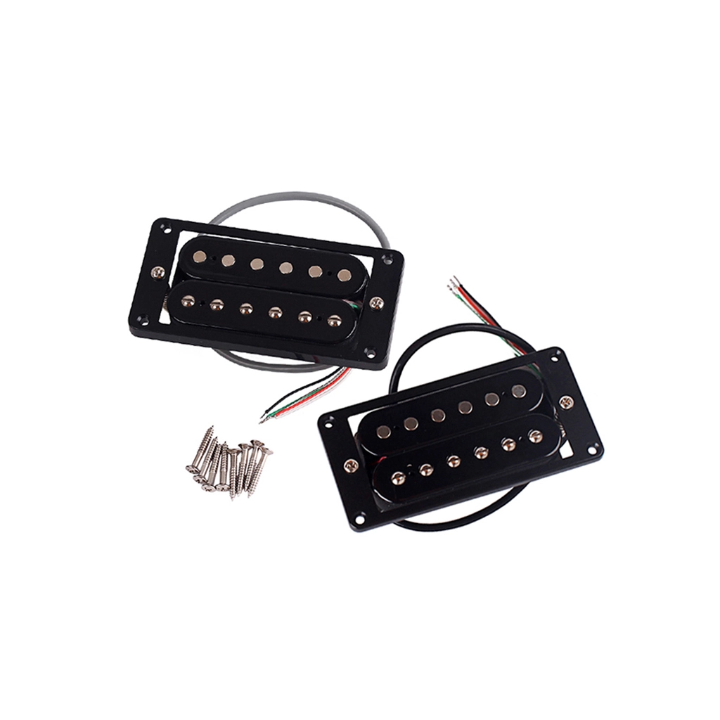 Wholesale custom black framed double coil Alnico 5 pickup set for electric guitar 1