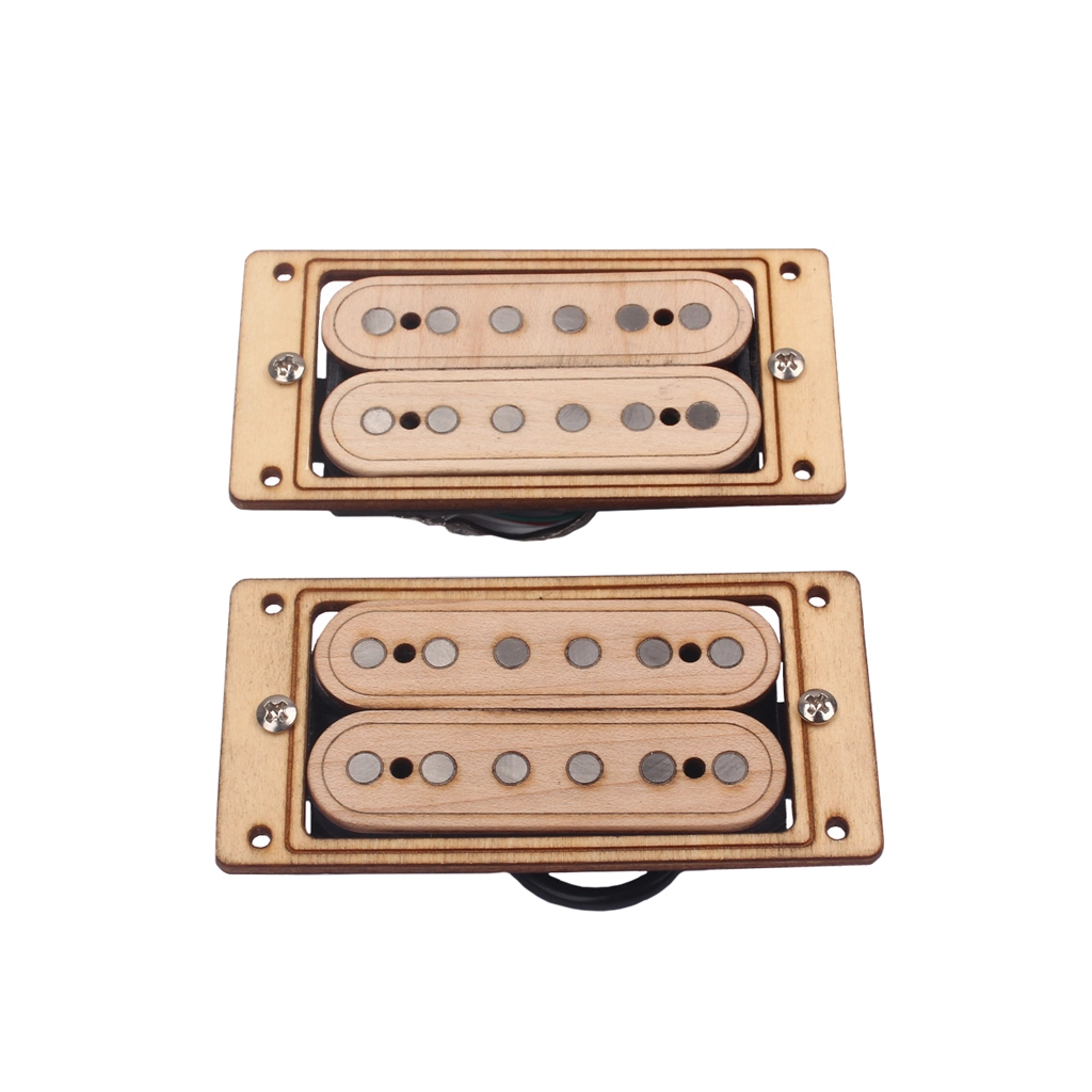 Wholesale custom six string maple Alnico v double pickup set with frame for electric guitar 1