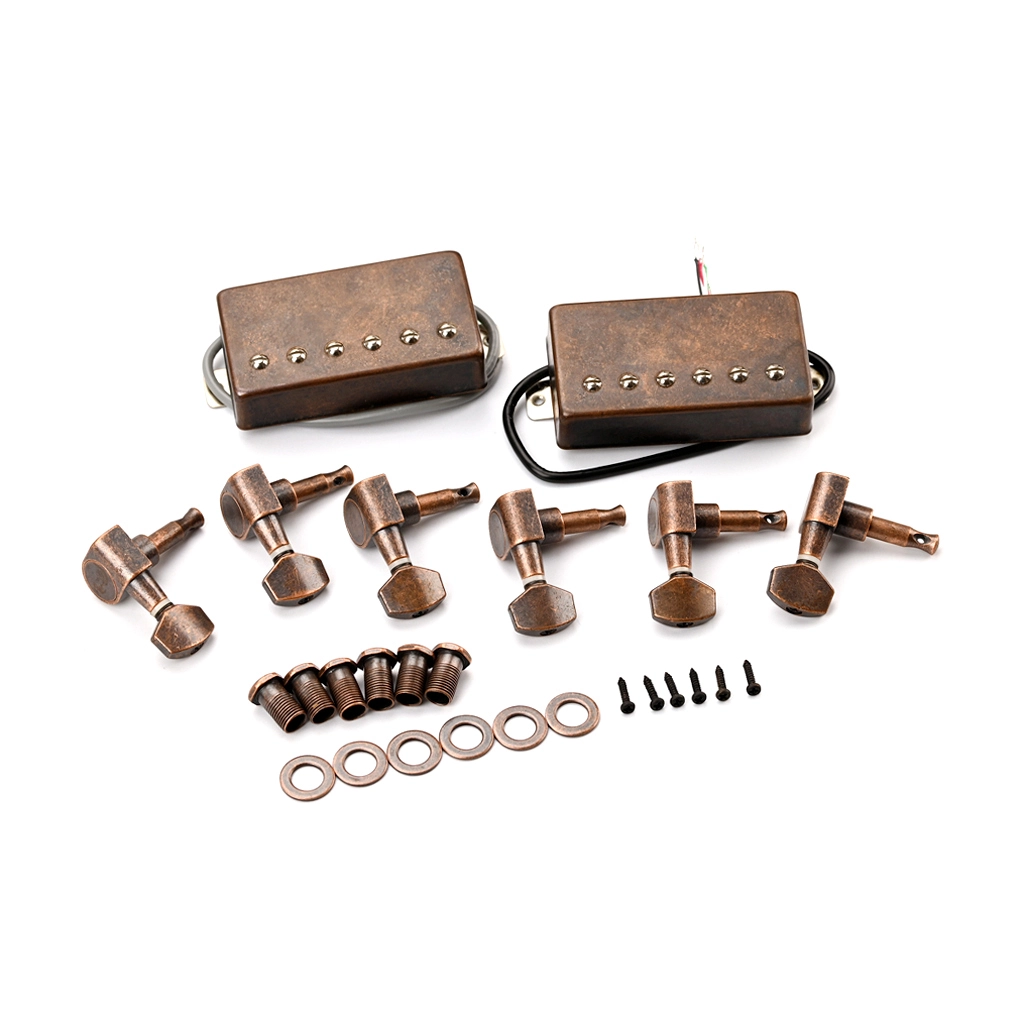 Wholesale custom red copper double coil vintage tone pickup and 6R string calibration set for electric guitar 1