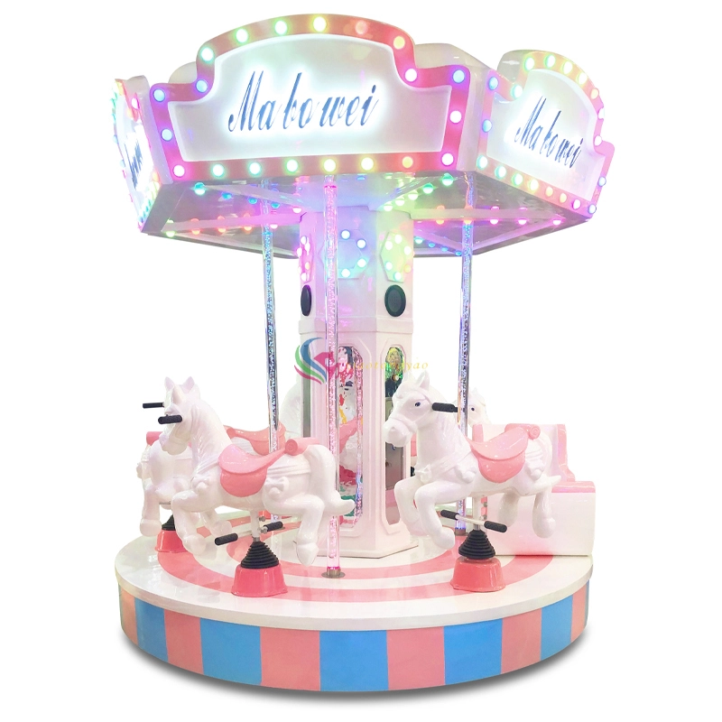 Factory wholesale indoor/outdoor 6-seater coin operated commercial children's amusement electric carousel 1
