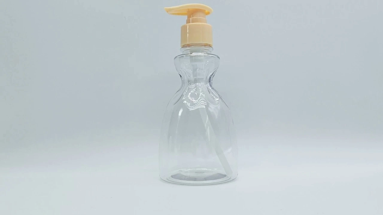 Glamorous 480ml Clear Transparent PE/PET Body Lotion Bottle 1