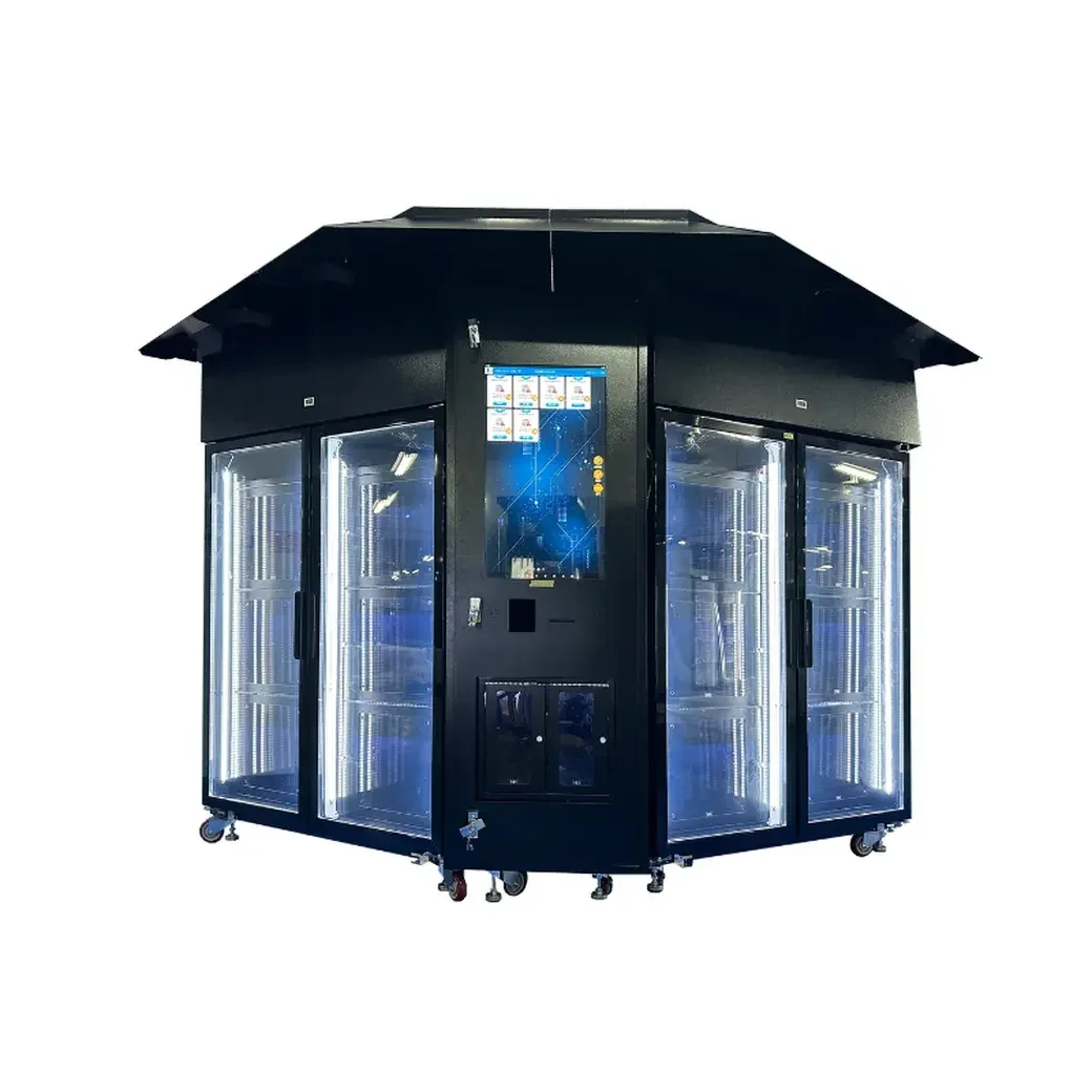 WEIMI Outdoor Flower Vending Machine for festival flowers such as roses and carnations with Canopy and 32-inch Touchscreen 1