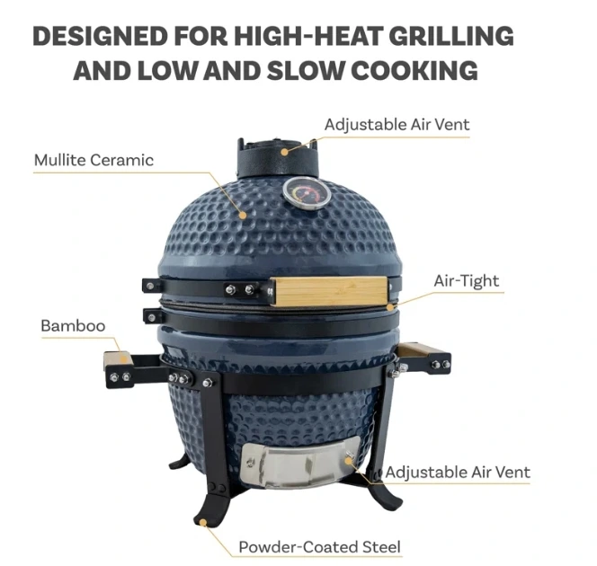 MCD 13inch roestvrijstalen keuken bbq grill Kamado buiten tuin houtskool bbq grill oven 1