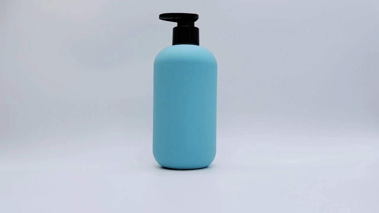 Glamorous 500ml PE Blue Skincare Packaging Body Lotion Bottle 1