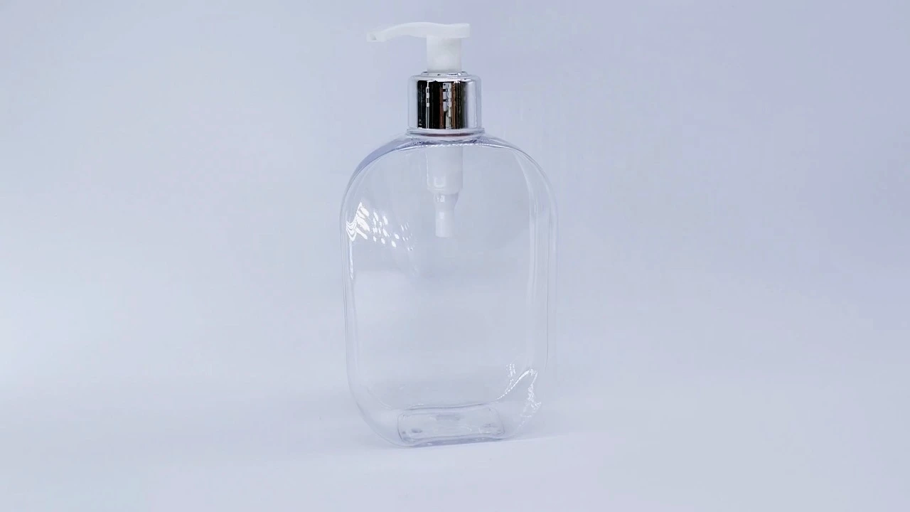 Glamorous 420ml clear transparent PET skin care body lotion packaging bottle 1