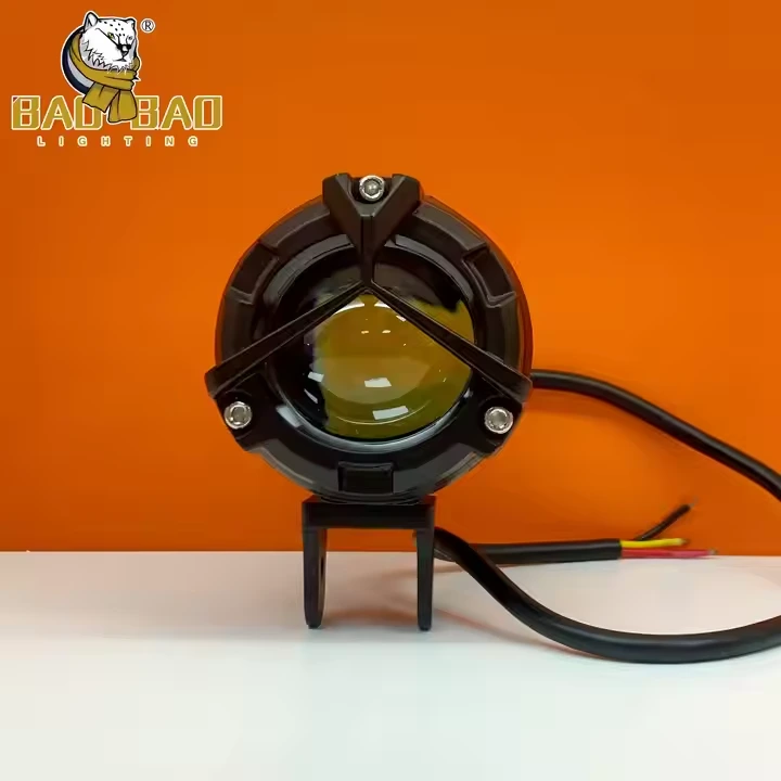 BAOBAO  Led Dual Colour White-Yellow Black Casing  Auxiliary head light Bike Motorbike Headlights For Motorcycle BB1334 1