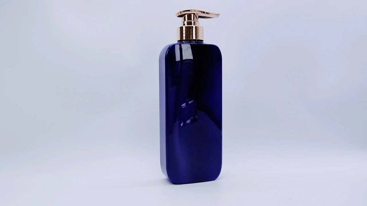 Glamorous 500ml Blue PET/PET Skincare Packaging Body Lotion Bottle 1