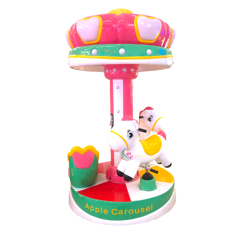 Amusement Park Coin Operated Mini 3-seater Carousel Children's ...