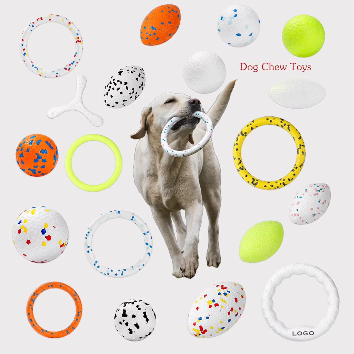 2024 Cheap Custom E-Tpu Eco-Friendly Throwing Pet Chew Toys Rugby Bite Ring Bite Dog Ball Dog Chew Toys Pet Supplies For Dog 1