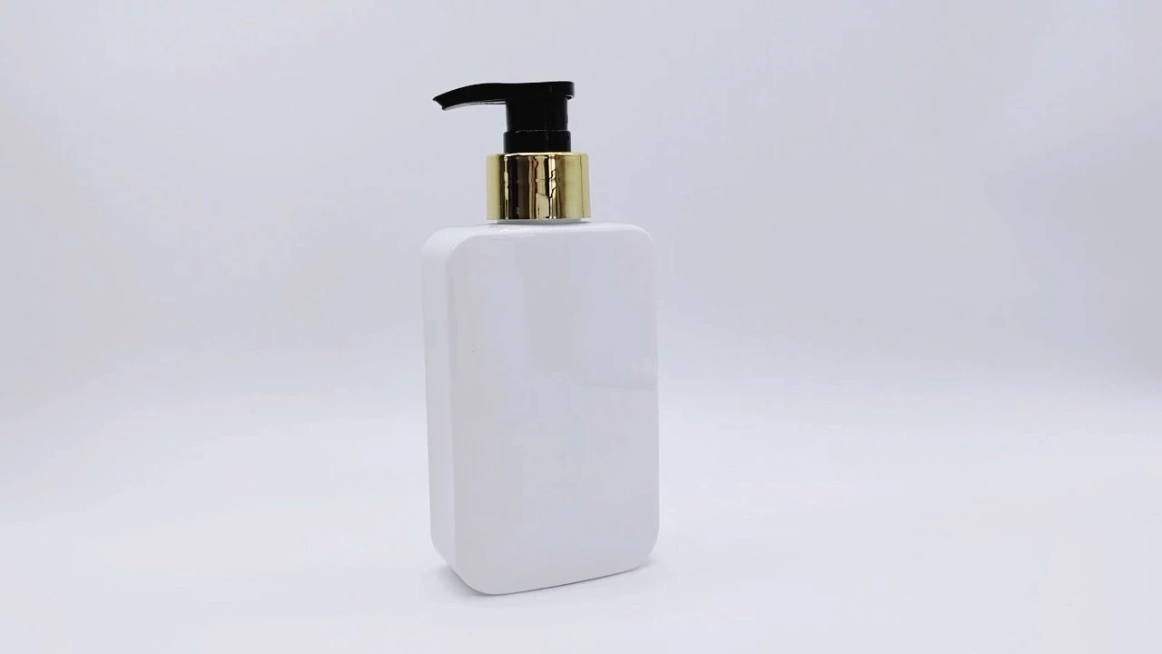 Glamorosa botella de loción corporal de PE/PET blanca de 200 ml para el cuidado de la piel. 1