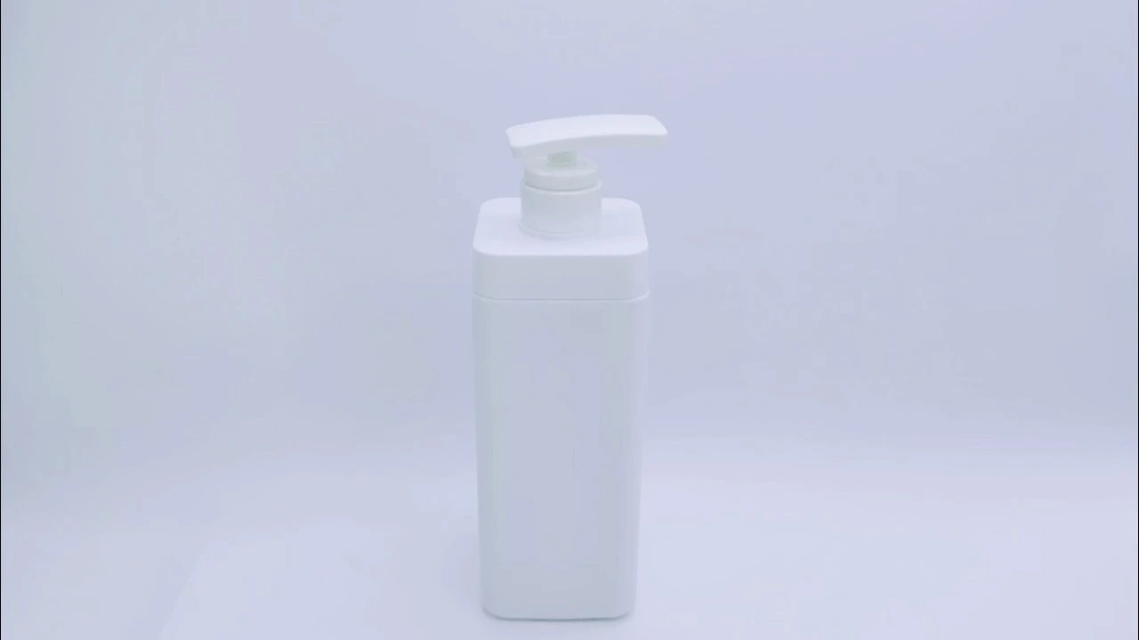 Glamorosa botella de loción corporal de PE/PET blanca de 900 ml para el cuidado de la piel. 1