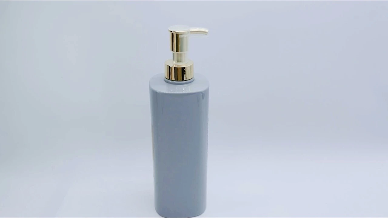 Glamorosa botella de PET gris de 750 ml para loción corporal, ideal para el cuidado de la piel. 1
