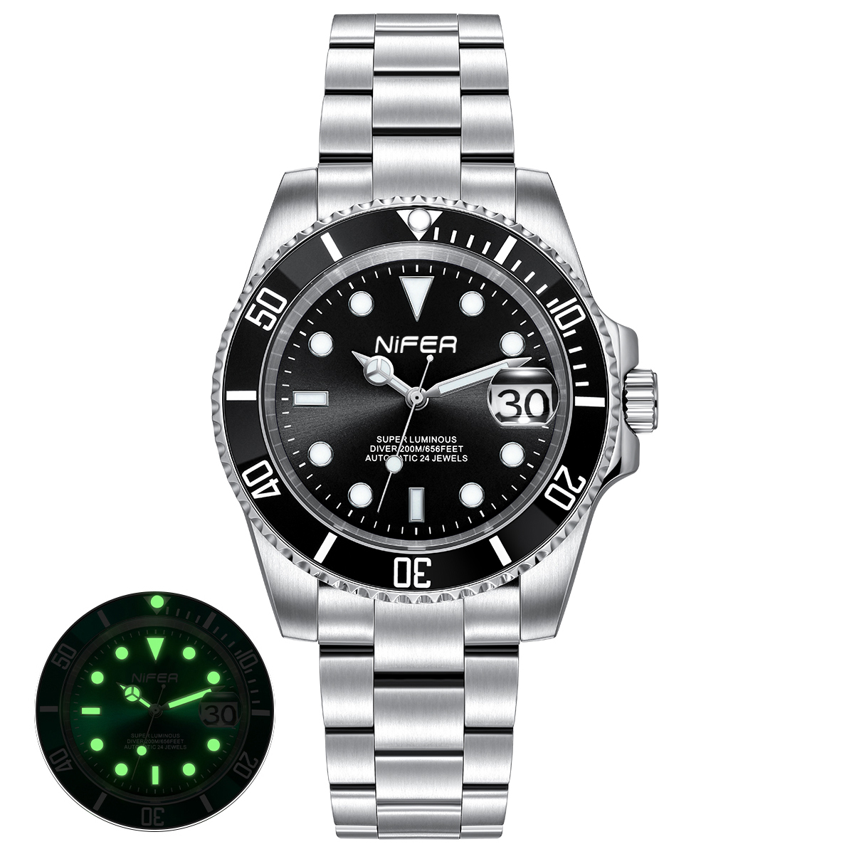 Montre de plongée automatique pour hommes 4