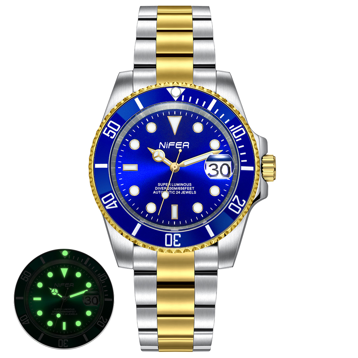 Montre de plongée automatique pour hommes 5