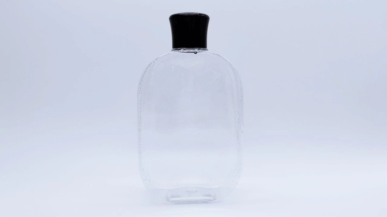 Glamorosa botella de loción corporal de PET transparente de 380 ml para envases de cuidado de la piel. 1