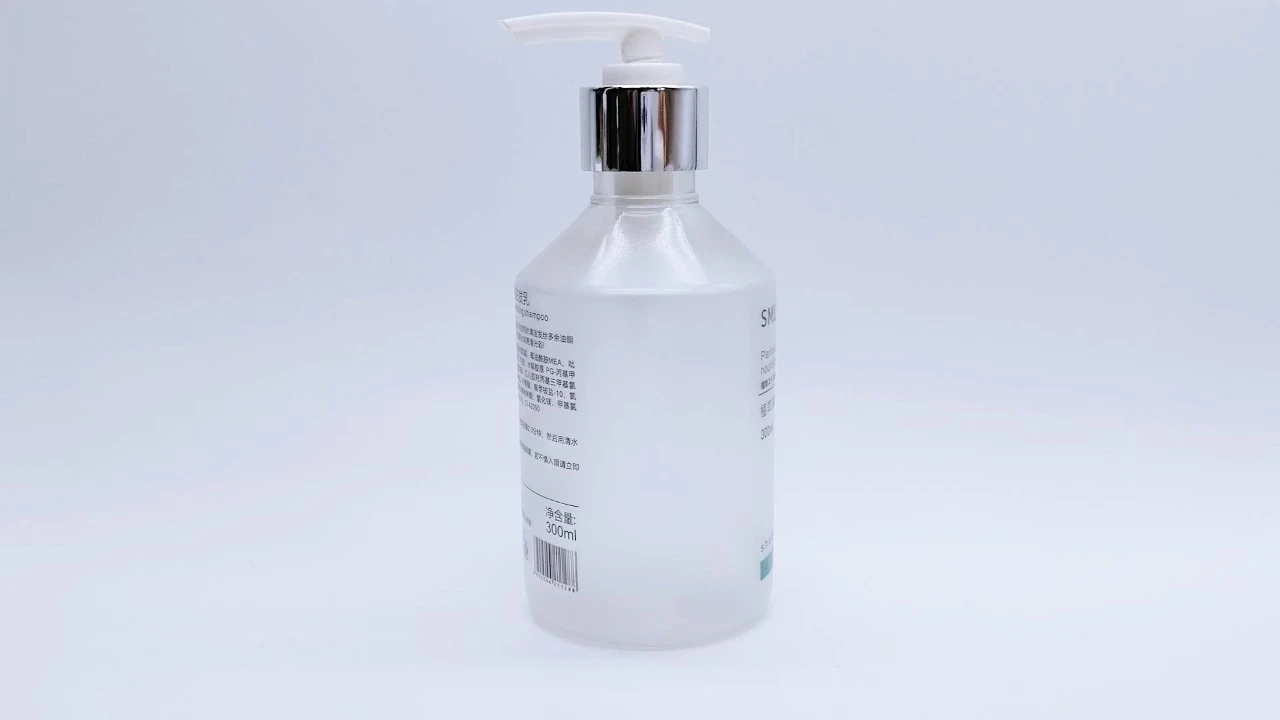 Glamorosa botella de loción corporal de PET transparente esmerilada de 300 ml 1
