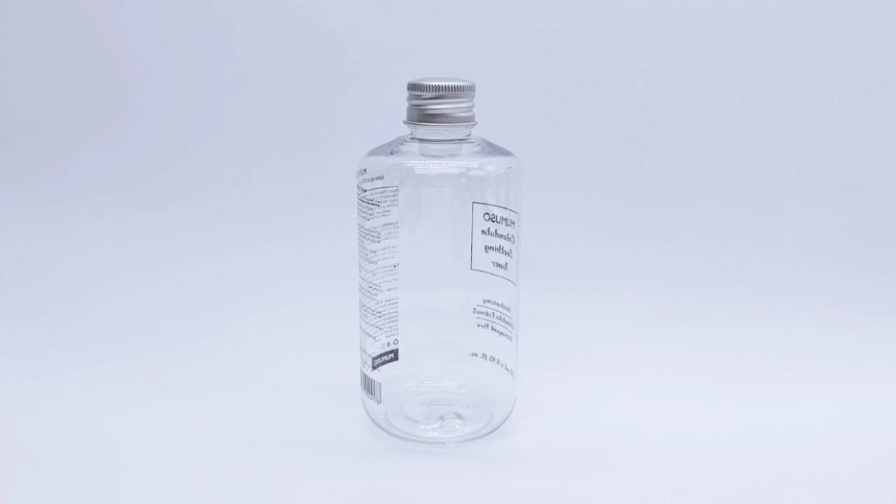 Glamorosa botella de loción corporal de PET transparente de 250 ml para envases de cuidado de la piel. 1