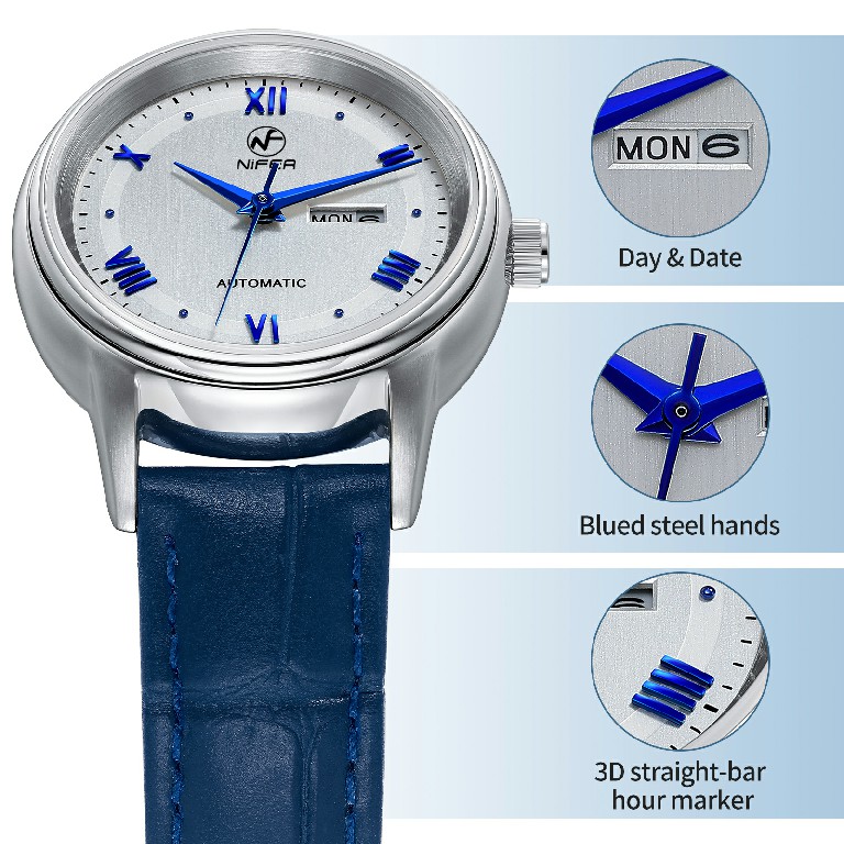 Orologio da uomo automatico con data del giorno1 7