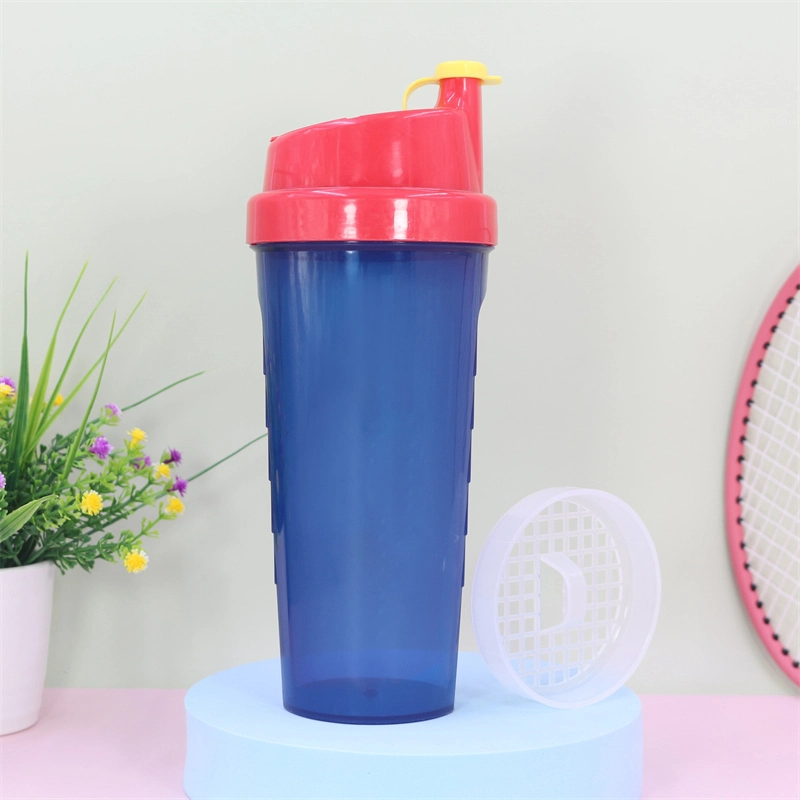 KingLine Nowa, niestandardowa, kolorowa butelka sportowa z shakerem proteinowym do użytku na kempingu 1