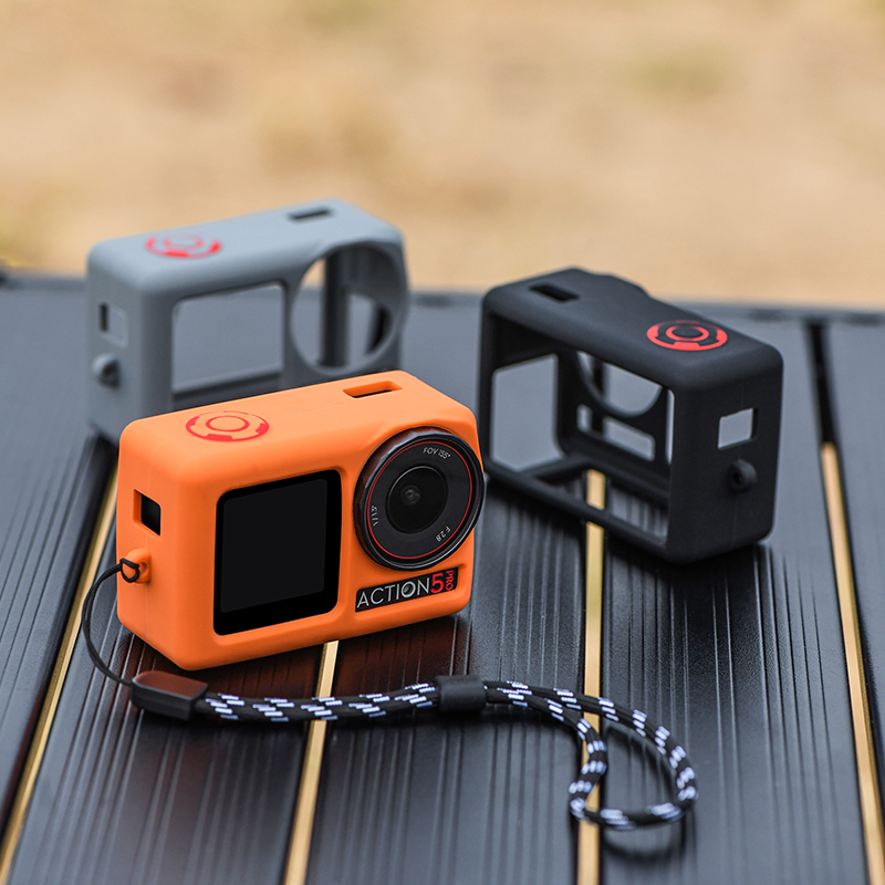 STARTRC DJI Action 5 Pro 硅胶保护套带镜头盖套件 4