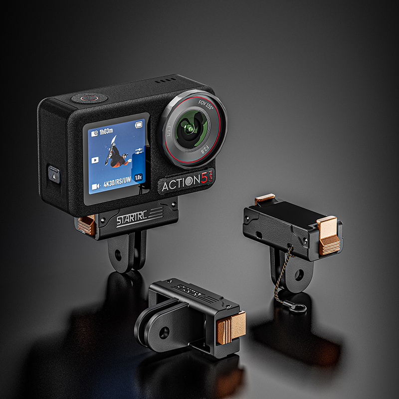 适用于 DJI Action 5 Pro/Action 4/ 的 STARTRC 快速释放适配器安装座3 6