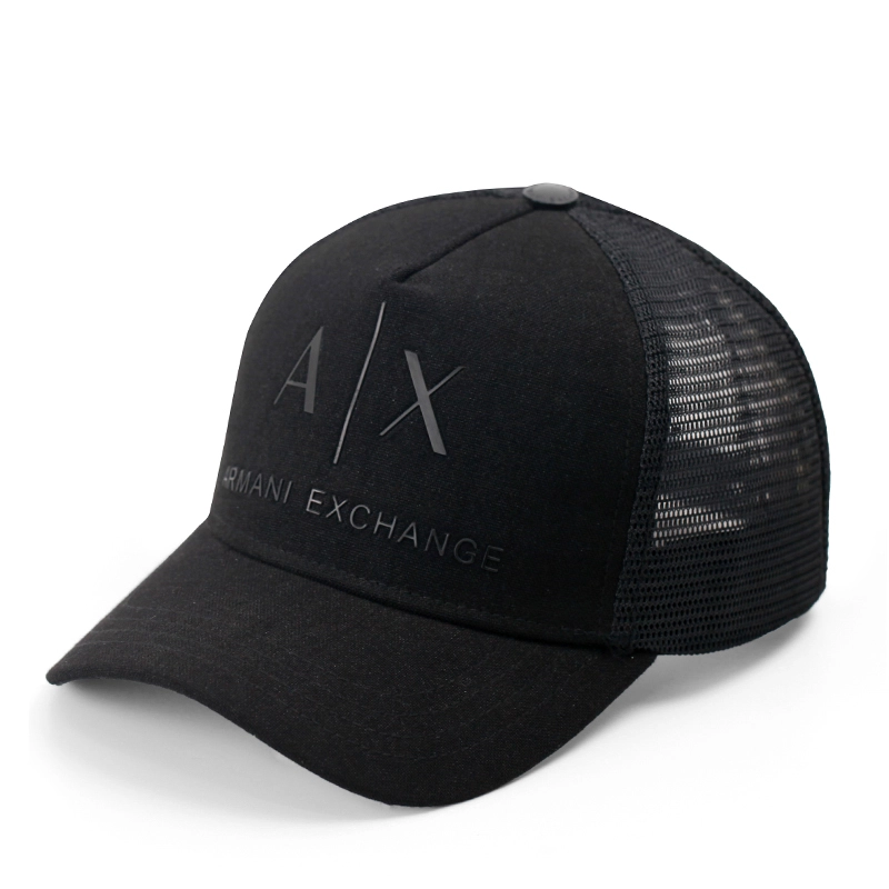 Sport-Mesh-Baseballkappe mit erhabenem Print und 5-Panel-Trucker-Mütze mit A-Rahmen 1