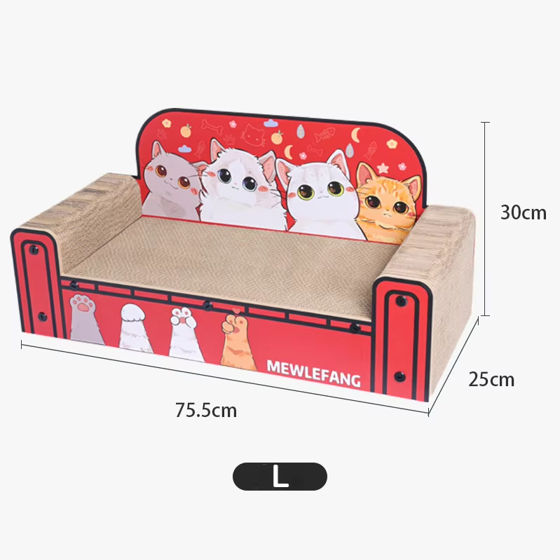 OEM Cat Toy Sofa Cat Scratcher Corrugated Paper Scratch Board Sofa Cat Scratcher Grinding Claw 1
