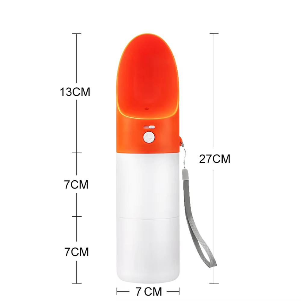 Orange-Factory wholesale Pet food Container Leak Proof Portable Dog water Bottle for outdoor 1