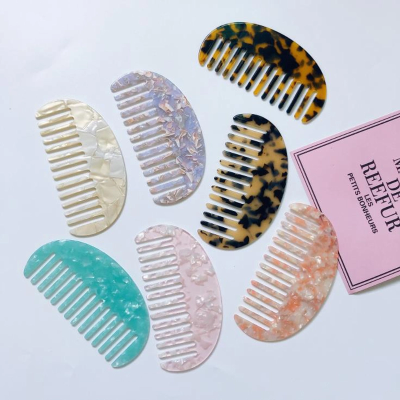 Korean Fashion Acetate Anti-static Massage Hair Combs Colorful Hairdressing Comb Hair Brush For Women Girls Hair Styling Tool 1