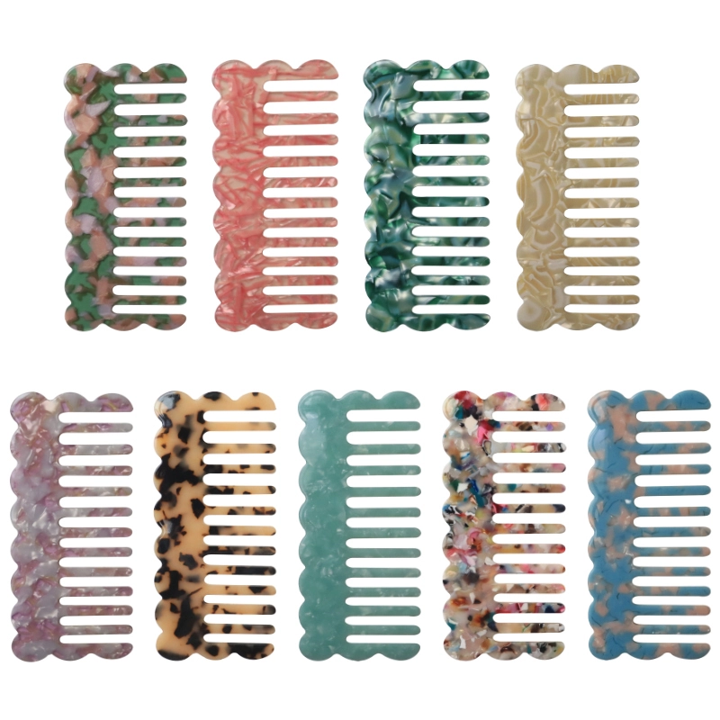 Custom Logo Professional Large Japan Italian Fish Bone Tortoise Style simplicityCellulose Acetate Acid Wide Tooth Comb 1