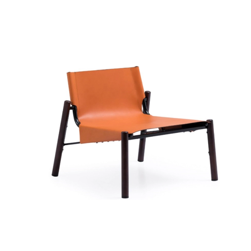 Modern Luxury Accent Chair with Leather Metal Design Leisure Chair for Home Office Dining Living Room 1