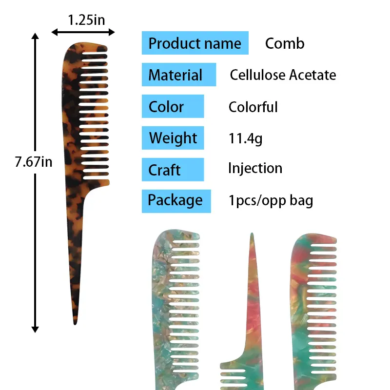 Artisans Circle Hair Brush Cellulose Acetatefrom China 3