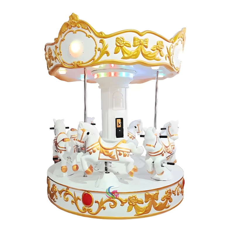 Wholesale sales of children's playground equipment, portable small six seater carousel 1