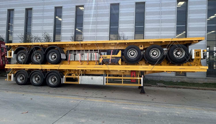 DongXu Vehicle 3 Units Tri Axle 40 Ft Flatbed Trailer is gonne be ship to Sierra Leone 1