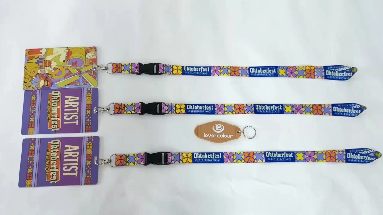 Producent smyczy na zamówienie Drukowanie sublimacyjne smyczy z kartą PVC 1