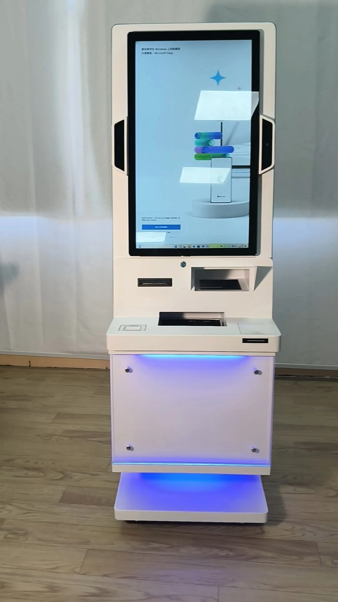 LX7018 Large Touch Screen A4 Printer ITL Bill Coin Count Self Service Skill Game Kiosk support OEM ODM 1