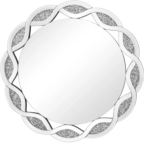 Supernalway Enterprise Crystal Decor Silver Mirror Crush Diamond Mirror 1