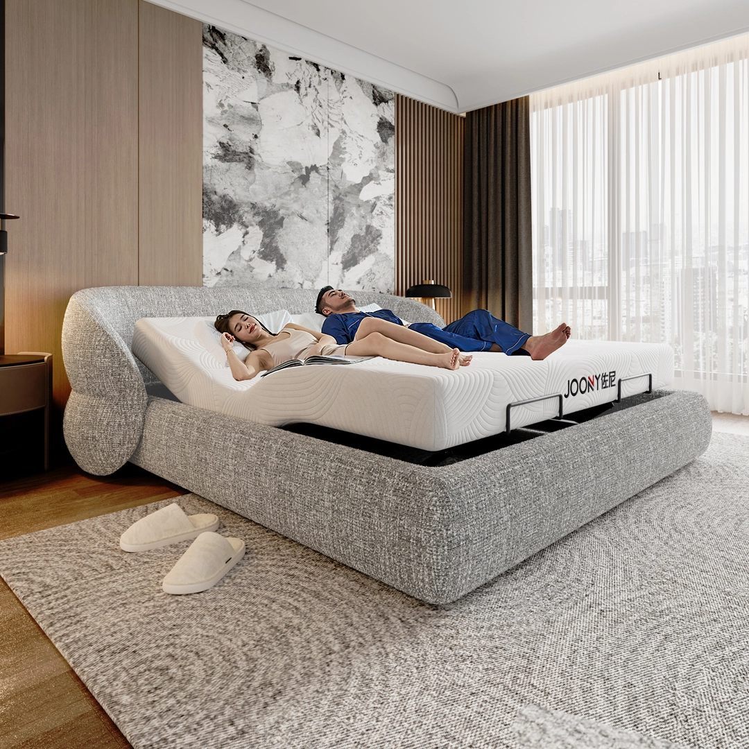 Afstandsbediening Basis Anti Snurken Lendensteun Zero Gravity Hoofdlift 4 Motor Elektrisch Verstelbaar Bedframe Elektrisch Bed JN-A017 1