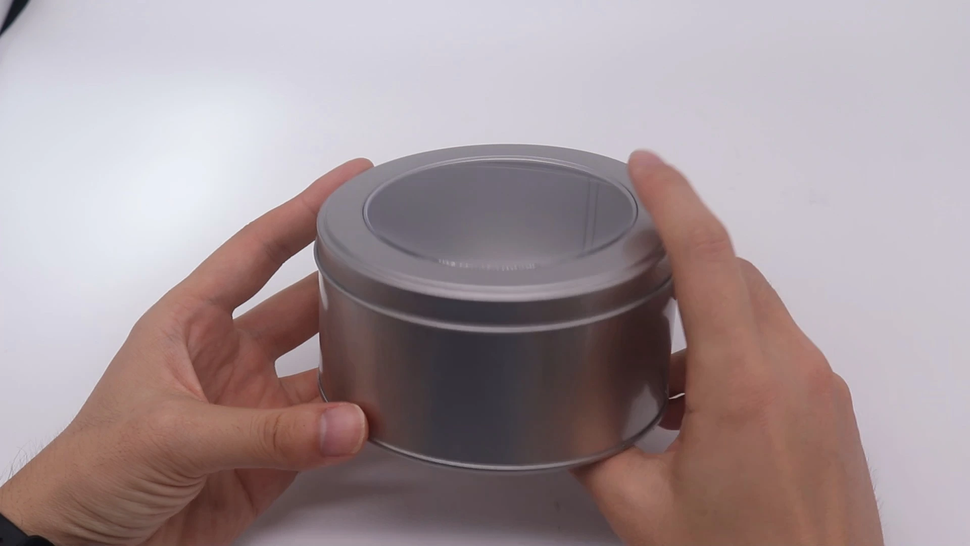 120*60mm round tin can with Window lid 1