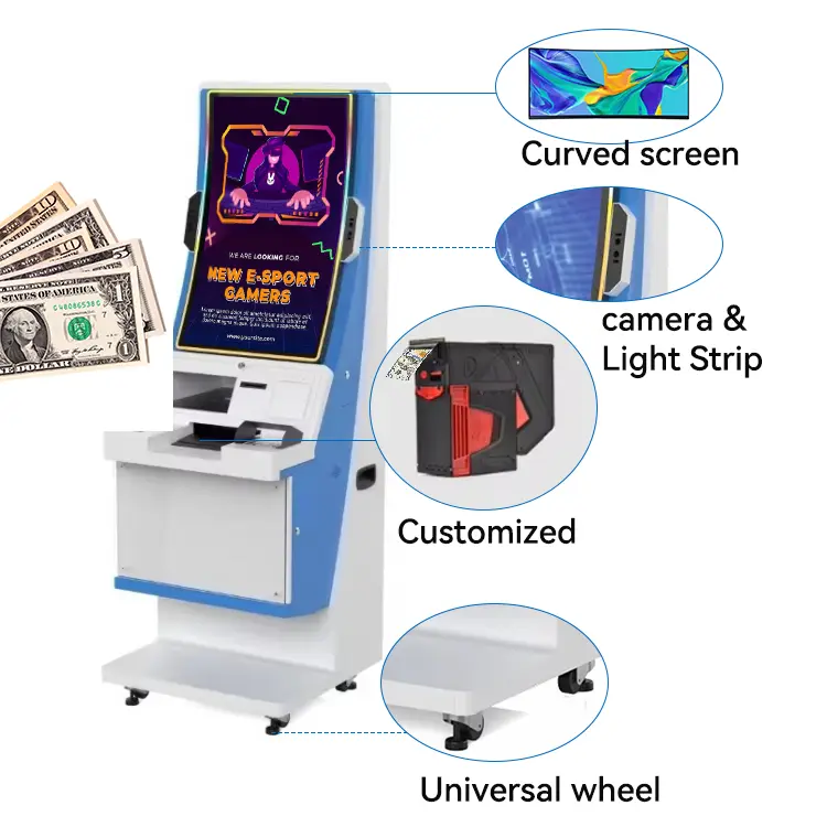 Touch Screen Display Manufacturer Self-service Online Betting Casino Cash Handling Casino Kiosk Bill Breaking Casino Betting - - LUXURING 5