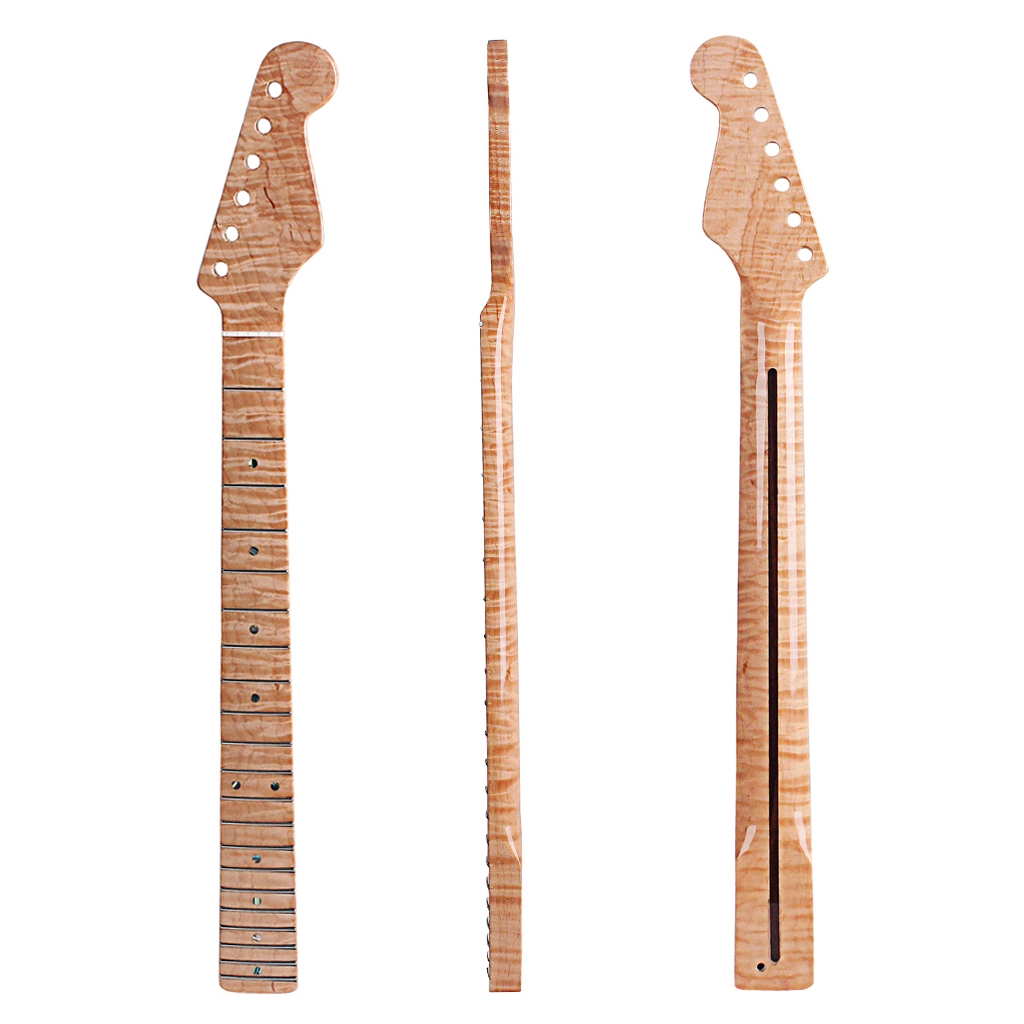Groothandel op maat 21 Fret Tiger Maple gitaarhals voor ST elektrische gitaar 1