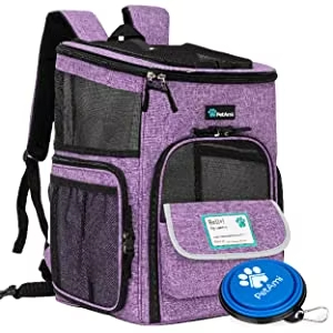 Purple-High quality pet outdoor travel backpacks are breathable 1