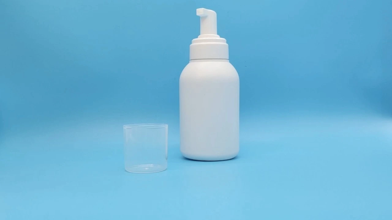 Glamorous 400ml PE/PET white skin care packaging foam soap bottle 1