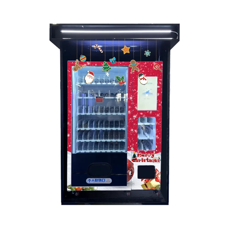 WEIMI Outdoor Christmas vending machine sell chocolates gifts Christmas hats placed in Christmas street Christmas playground for Christmas day 1