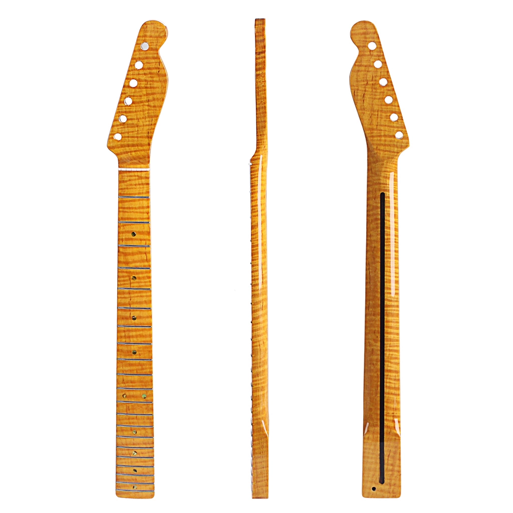 Wholesale Custom 21 Fret Tiger Maple Guitar Replacement Neck for ST Electric Guitar 1