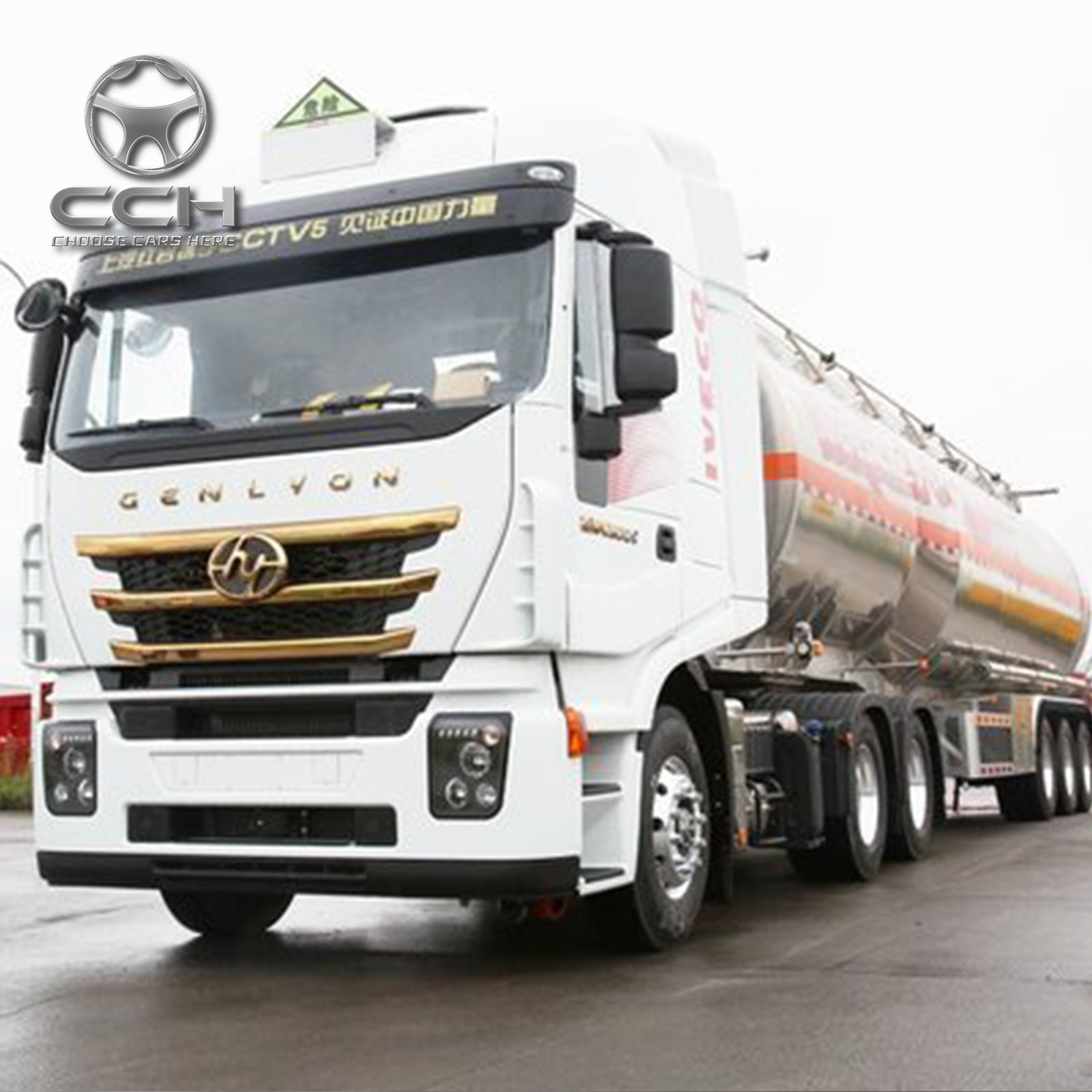 I-SAIC Hongyan GENLYON C500e I-Heavy Truck Tractor 450 HP 6X4 AMT enopende Wangempela Alikho I-overhaul emhlophe I-Automatic High Quality Intelligent Hazardous Chemical Tractor (Tank Integration) ethengiswayo 6