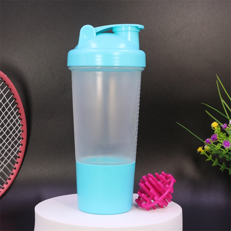 Garrafa agitadora de proteína de jarro de plástico colorido portátil KingLine para esportes 1