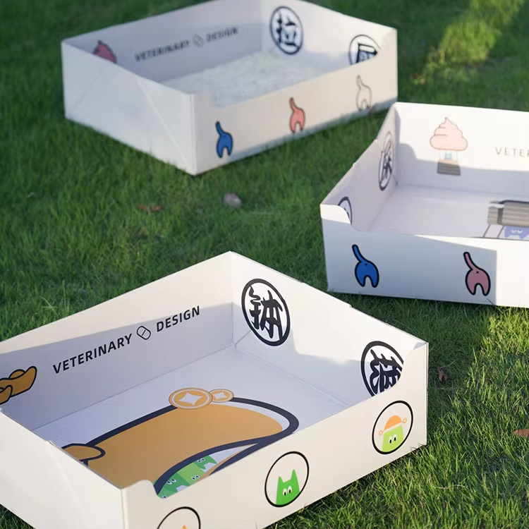 Disposable Cat Litter Box Pack Prefilled Manufacturer Disposable Cat Pet Litter Box 1