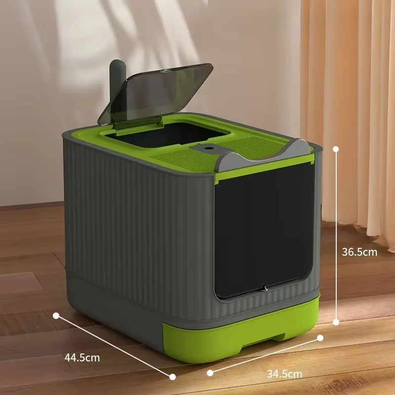 White- Clean Design Enclosed Cat Litter Box prevent litter to scatter kitten cat toilet cat litter tray 1